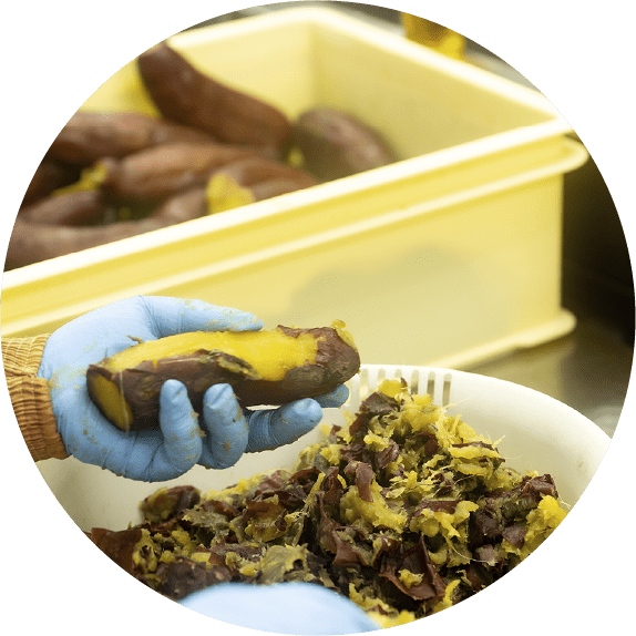 さつまいもの皮剥き