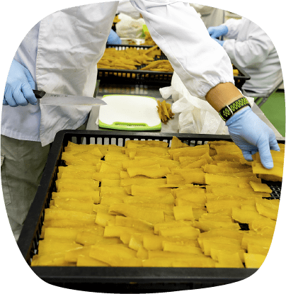 ほしいも乾燥前の準備